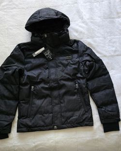 Men's Camo(black/dark Green) Jacket Medium Warm Insulated  Size L  New