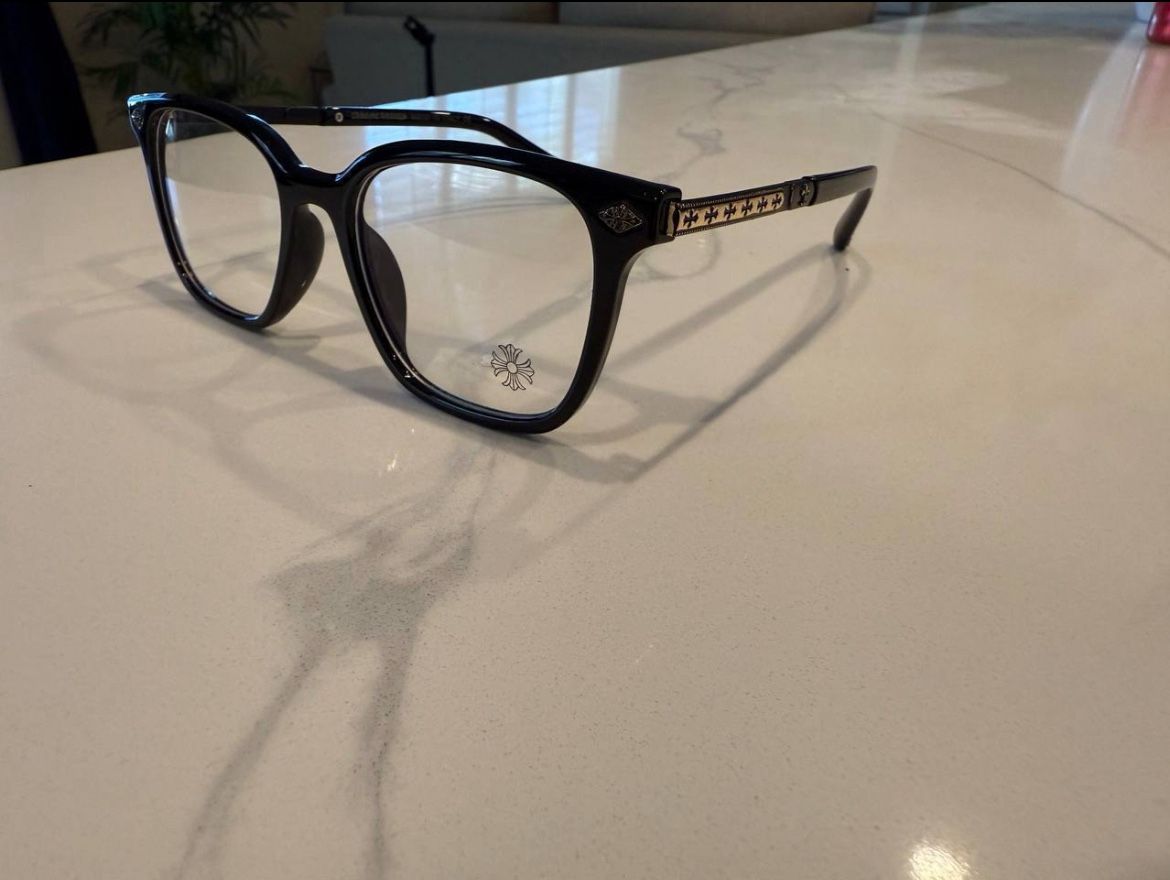 Black Chrome Hearts Glasses