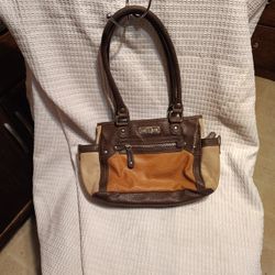 Colorblock Faux Leather Purse Shoulder Bag Medium Y2K