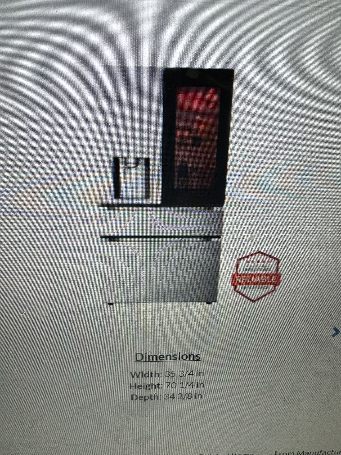 29 Cu Ft Smart Insta View Door Standard Depth Max 4 Door French Door Refrigerator With My color