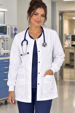 Women’s Landau Lab Coat~~Size S~~HEALTH CARE WOKER NURSES LAB COAT~❤️