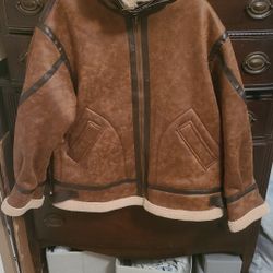 Mens Bomber Brown Jacket 
