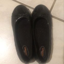 Black Ballet Flats, Size 7, Women