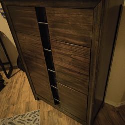Tall Wooden Dresser 