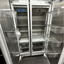 Built In Panel Ready Thermador 42” Column Set Fridge Freezer