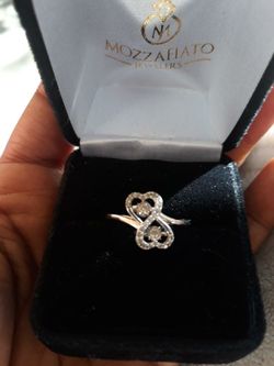 Diamond ring! 10k White gold! Brand new!