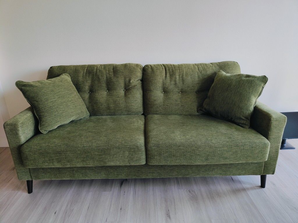 Olive Green Modern Couch