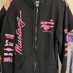 Mustang  Jacket Black With Pink Writing