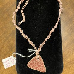 Brand New Pink Ceramic Choker Necklace 