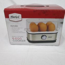 Parini Cookware Easy Store 6-Egg Cooker 120V Stainless Steel