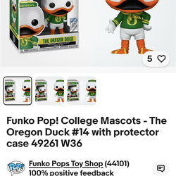 Oregon Ducks Pop (deadstock) and in perfect condition and in plastic case.