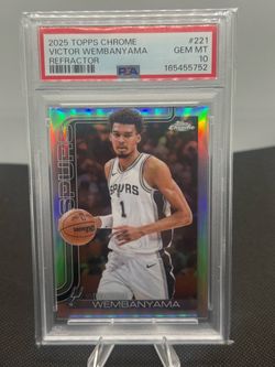 2025 Topps Chrome Victor Wembanyama Refractor PSA 10