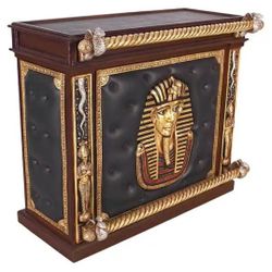 Design Toscano The Altar of Tenenit: Egyptian Bar with Two Barstools