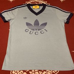 Gucci x Adidas V Neck T-Shirt Womens