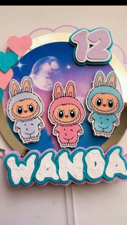 Labubu Party, Custom Cake Topper 