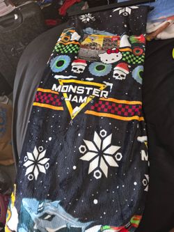 Monster Jam trucks Christmas Blanket