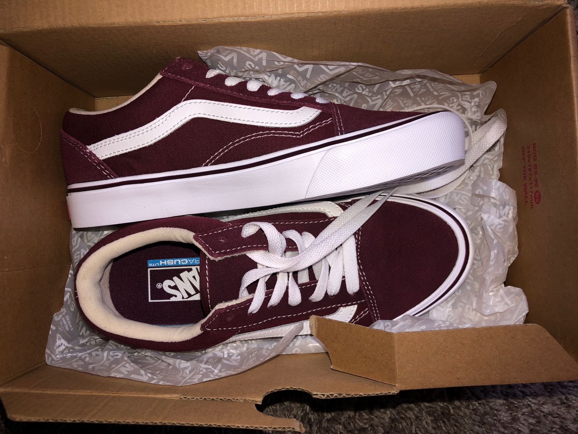 Brand New Maroon Vans