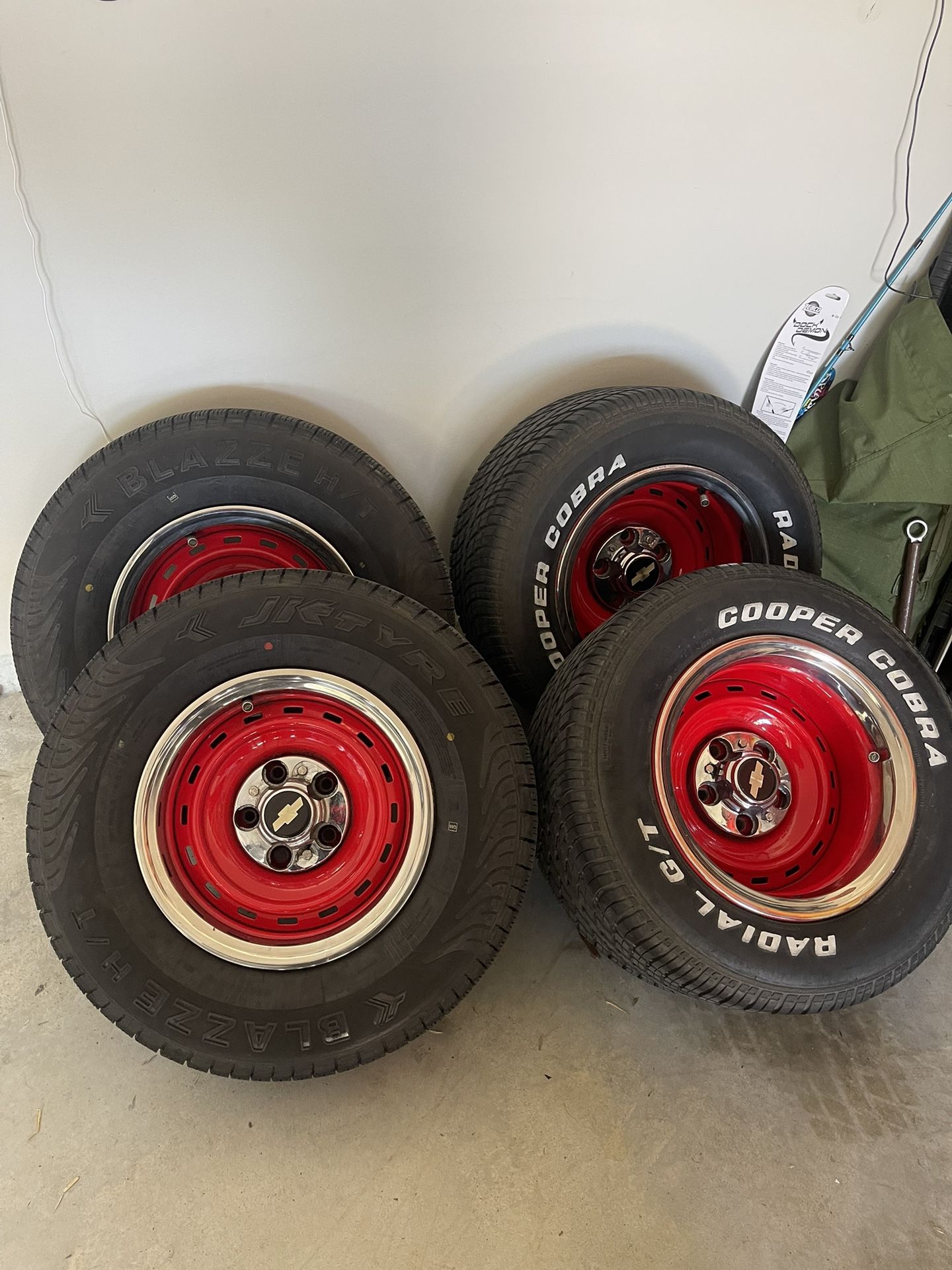 Red Rallies Rims 5 Lug Chevy Rally Wheels for Sale in Tomball, TX - OfferUp
