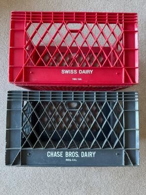 VINTAGE RIGID HEAVY DUTY MILK CRATES - $15.00 EACH OR BOTH FOR $20.00