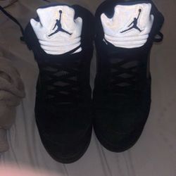 Air Jordan 5 Black Suede Sneakers