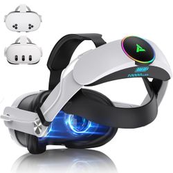 BRAND NEW Rechargeable RGB VR Headset with 10000mAh Battery, Extend 4-6H Playtime and Adjustable Compatible with Quest 3/3S Accessories