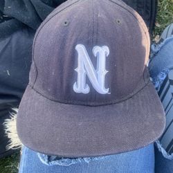 New Era 59FIFTY Nevada Wolf Pack Blue White Fitted Hat Cap Size 7 1/2