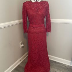 Mother Of The Bride Red Lace Dress