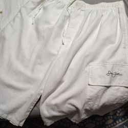 Y2K Sean John Cottman Linen Blend Short Set