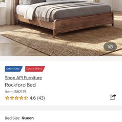 Brand New Rockford Queen Bed Frame (Costco) – Still in Boxes