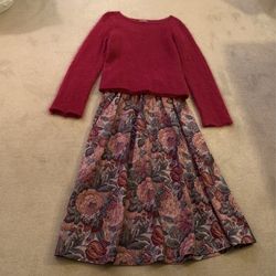 Sweater And Skirt Set