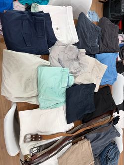 Men’s Clothing Lot – 140+ Items (Shirts, Jeans, Shorts, Belts & More) XXL, Xl, L – $300
