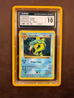 Gyarados #6 1999 Pokemon Base Set Shadowless Holo CGC 10
