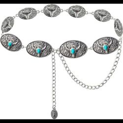 🤠 Western Concho Chain Belt – Only $15! 🤠