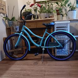 Powder Teal & Purple Cranbrook Beach Cruiser 24"