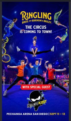 4 tickets for $60 🎪 Ringling Circus Tickets for Sale