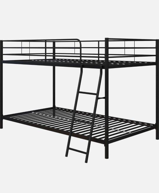 New Metal Twin Over Twin Bunk Bed Mattresses Not Included 