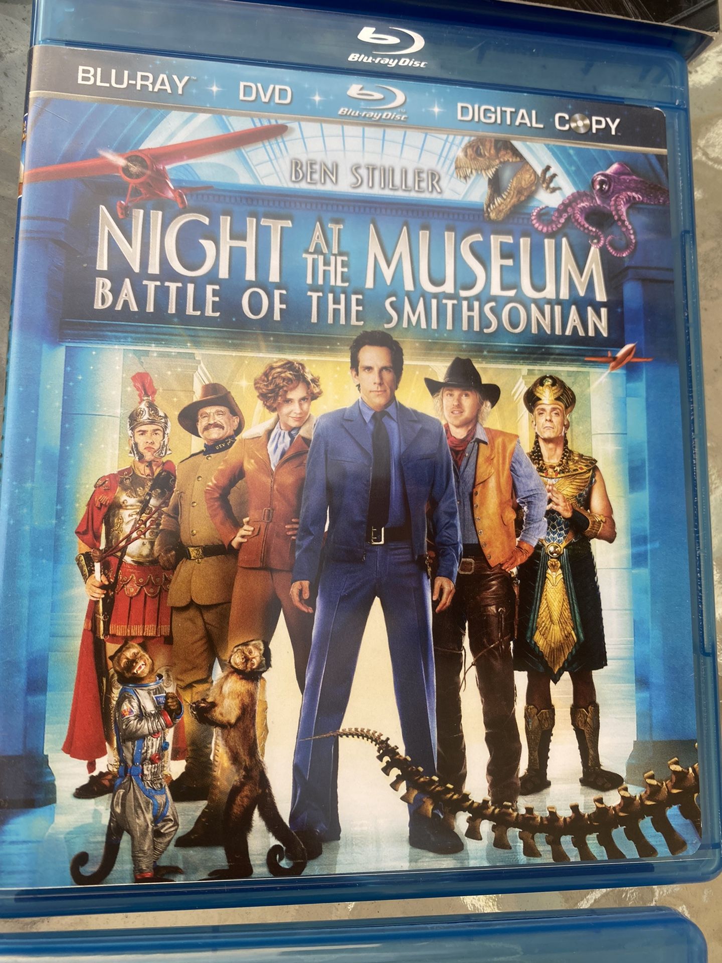 Night At The Museum Blu-ray DVD Digital Battle At The Smithsonian Movie Set