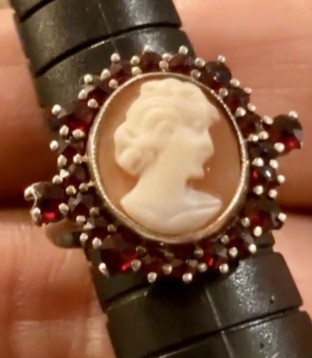 One Of A Kind Cameo And Ruby Vintage Ring