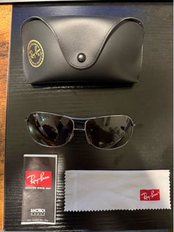 Authentic Ray-Ban RB3267 Aviator Sunglasses w/ Case & Cloth