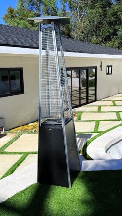 Outdoor pyramid patio heater in good condition.