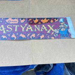 Original Astyanax Jaleco Arcade Video Game Marquee Translight 