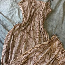 Snake print Long Dress