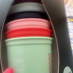Set Of 6 Reusable Hot Cups From Starbucks 