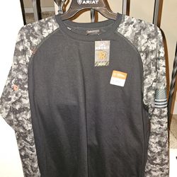 ARIAT FRC BLACK CAMO PULL OVER SHIRTS 