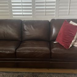 Brown Leather Sofa