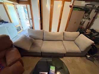 Modular Grey Cloud Sectional Sofa