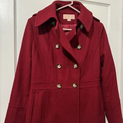 Michael Kors Women’s Red Coat Peacoat