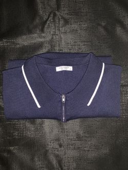 XL COOFANDY VINTAGE ZIPPER POLO