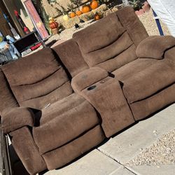 Recliner Sofa With Cup Holders