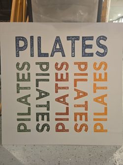Pilates Wall Art Sign – Large Decorative Canvas/Board for Home Gym, Studio or Fitness Room
